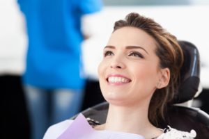 woman relaxed at the dentist 